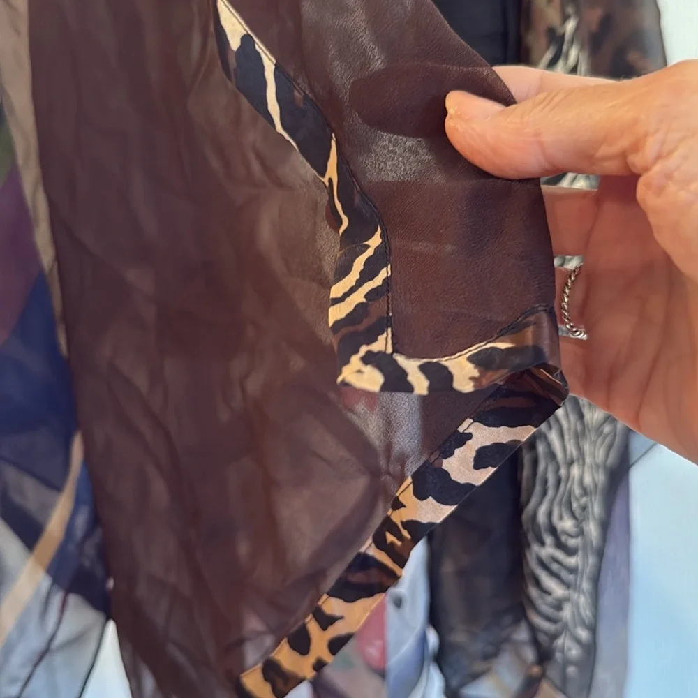 13 Elegant Multicolor Sheer neck & pocket Scarves Set 13 total - Picture 6 of 8